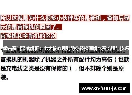 拳击赛制深度解析：七大核心规则助你轻松理解比赛流程与技巧
